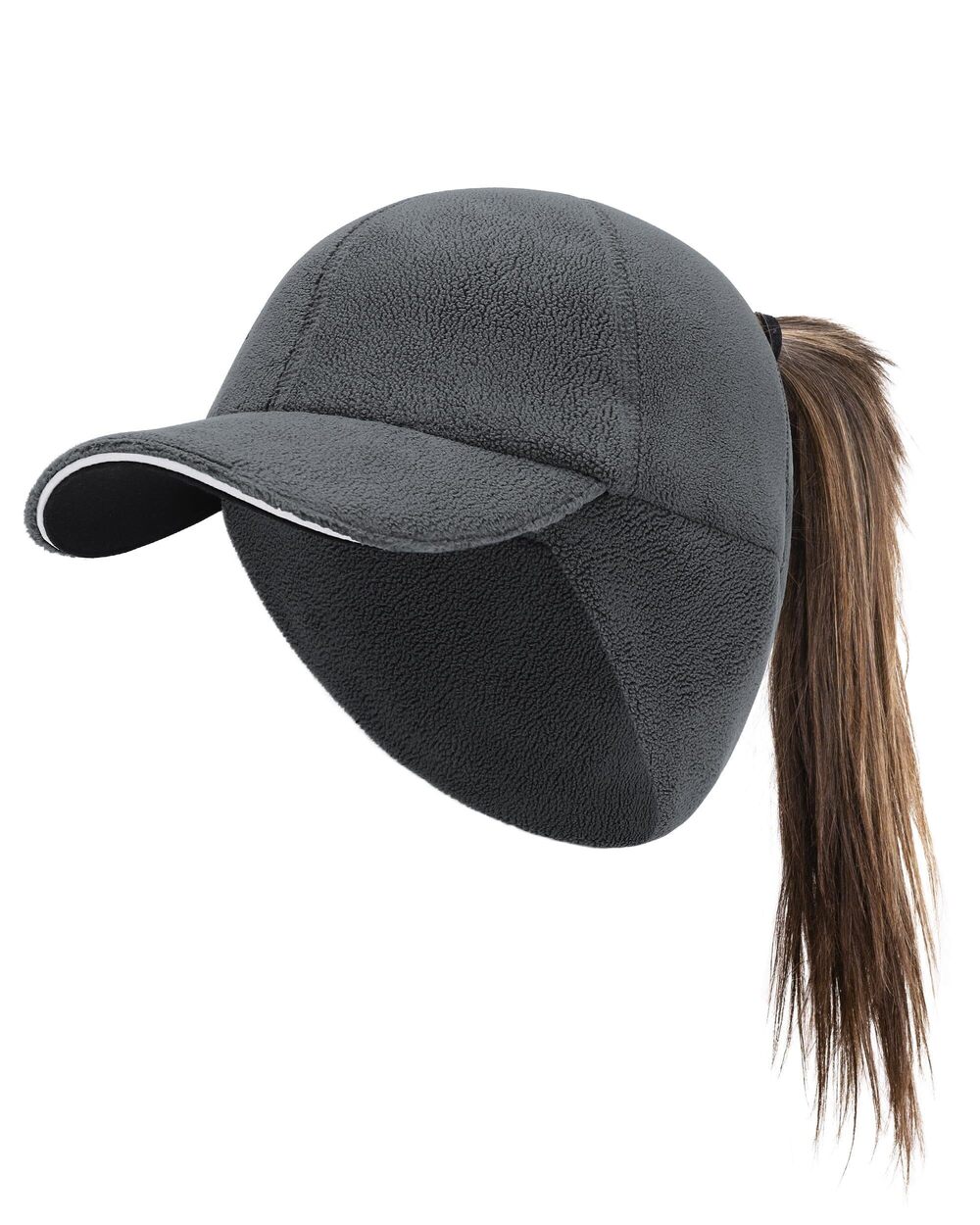 9642 Winter Ponytail Hats , Winter Running Gear Ear Warmer Hat
